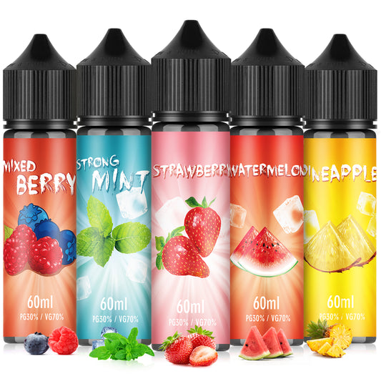 MECIGA E Liquid Collection 5 x 60ml No Nicotine 70/30