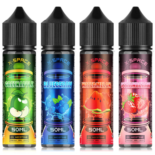 X-SPACE E Liquid Collection 4 x 50ml Shortfill No Nicotine 70/30