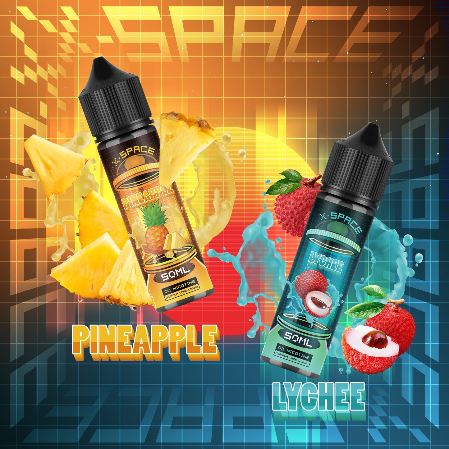 X-SPACE E Liquid Collection 4 x 50ml Shortfill No Nicotine 70/30