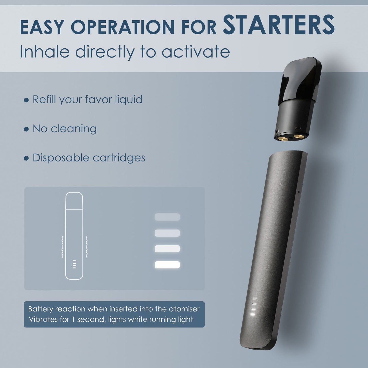 X-SPACE S3 Vape Pod Kit - Sky Grey