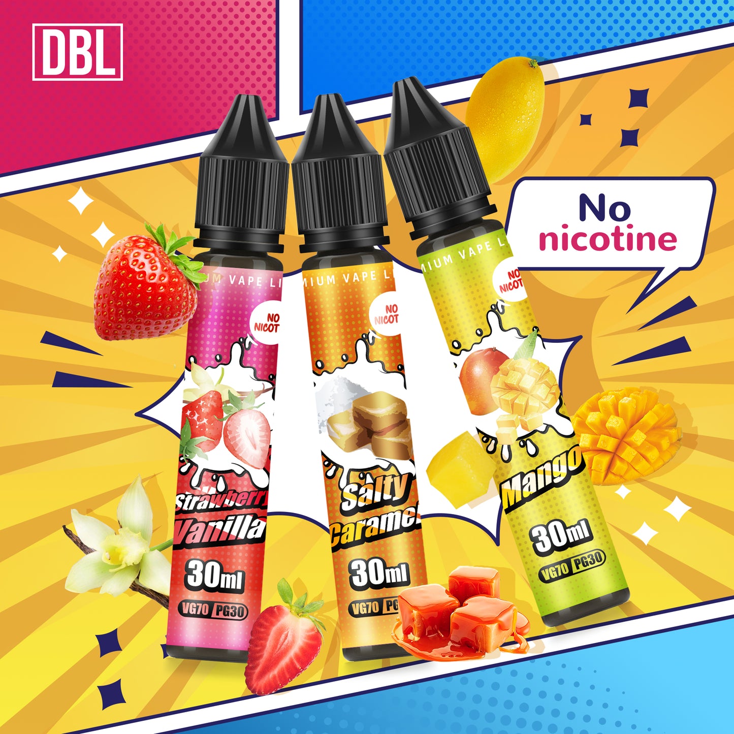 DBL E Liquid Collection 5 x 30ml No Nicotine 70/30