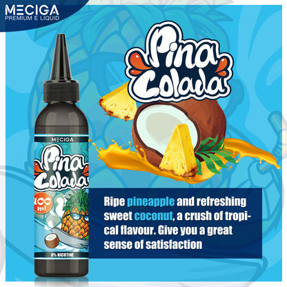 MECIGA Pineapple Coconut E Liquid No Nicotine 70/30 - 100ml