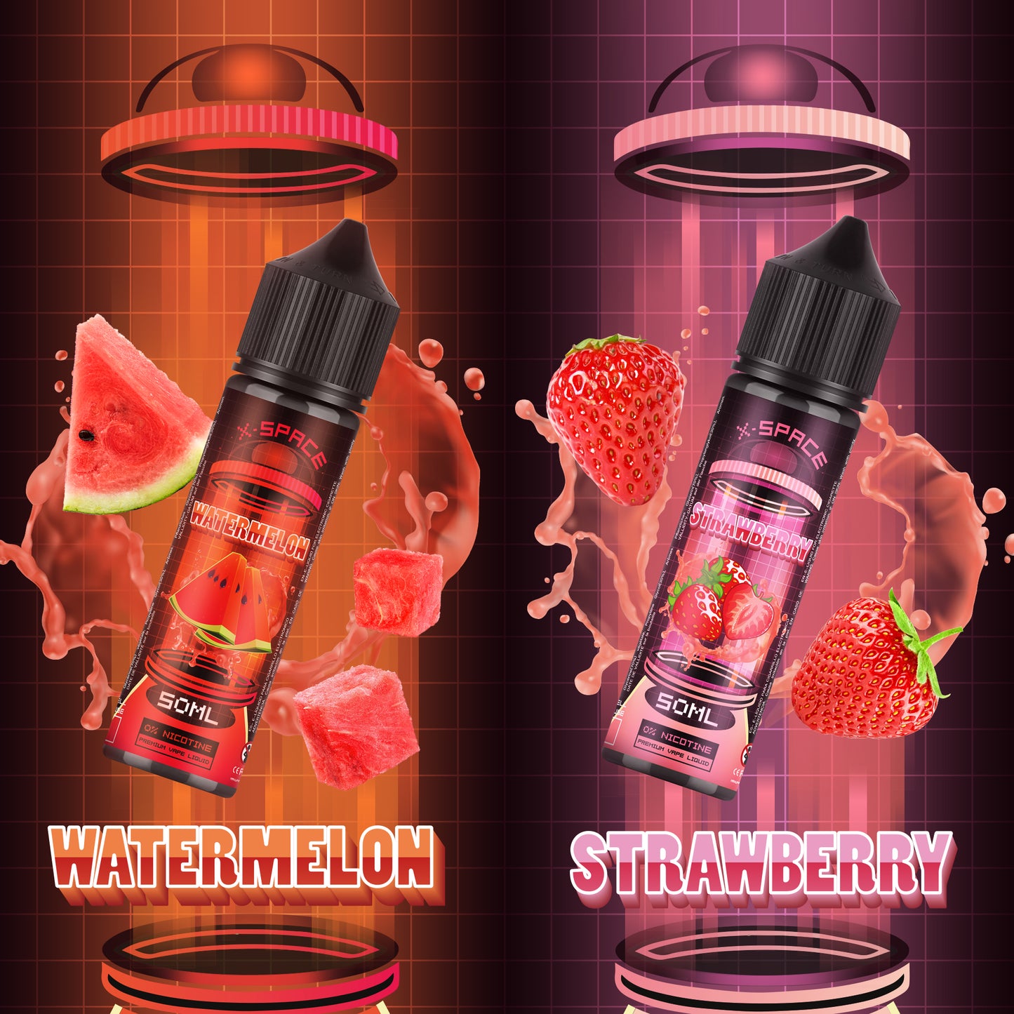 X-SPACE E Liquid Collection 4 x 50ml Shortfill No Nicotine 70/30