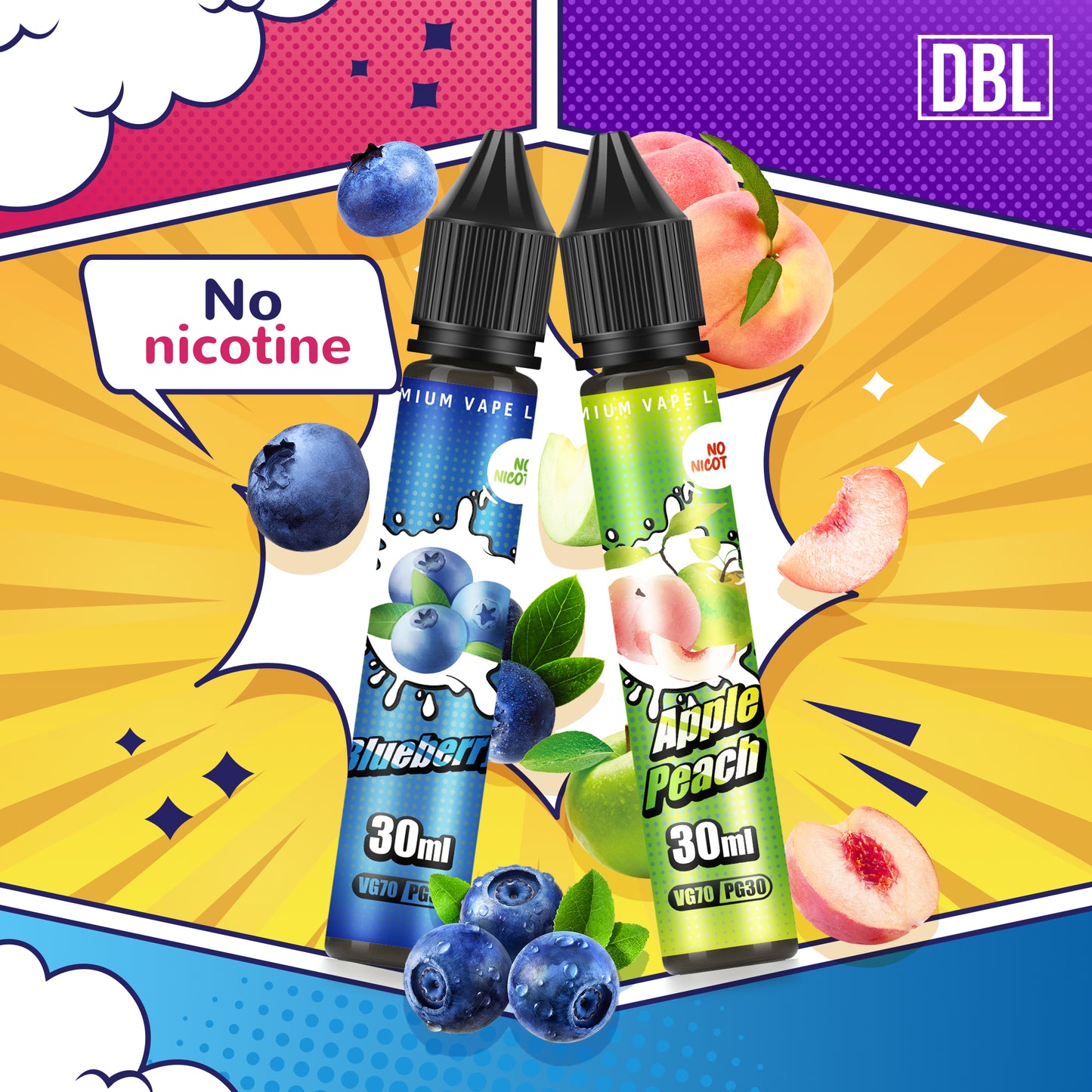 DBL E Liquid Collection 5 x 30ml No Nicotine 70/30