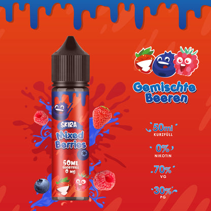 SKIRA Shortfill E Liquid Multifruit 70/30 - Pack of 3 - 50ML