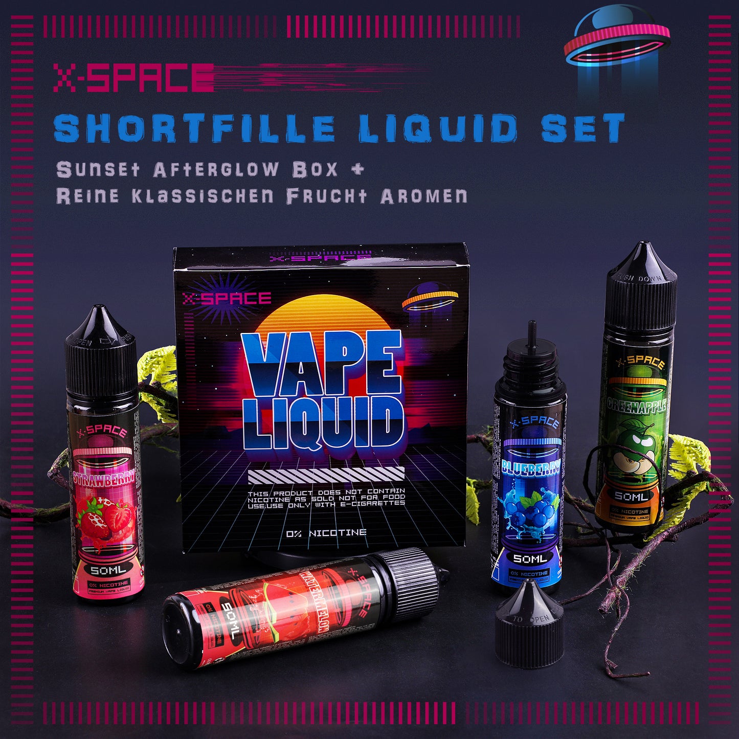 X-SPACE E Liquid Collection 4 x 50ml Shortfill No Nicotine 70/30