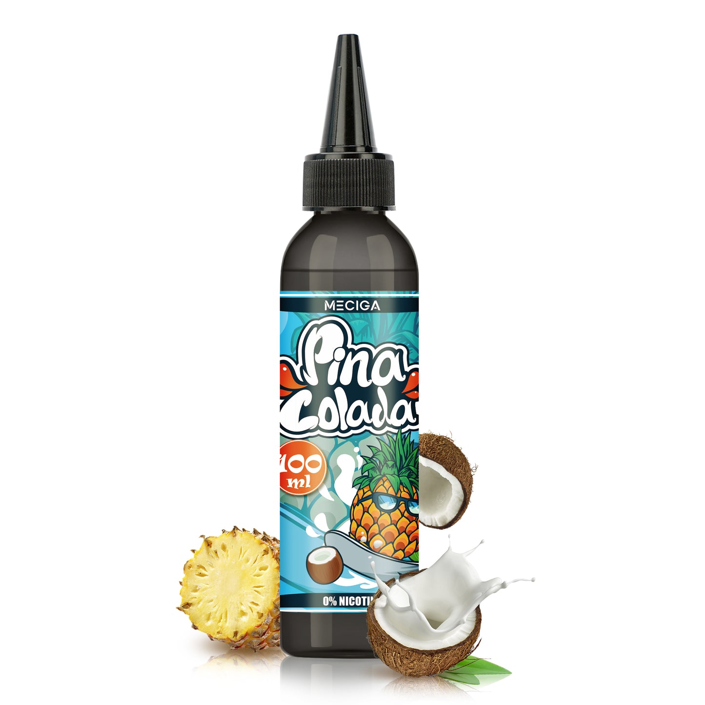 MECIGA Pineapple Coconut E Liquid No Nicotine 70/30 - 100ml