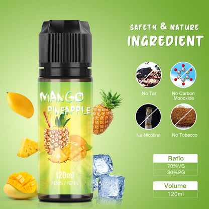 MECIGA Mango Pineapple E Liquid No Nicotine 70/30 - 120ml