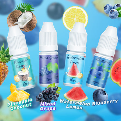 DBL E Liquid 12 x 10ml  Mixed Fruity Flavours Zero Nicotine