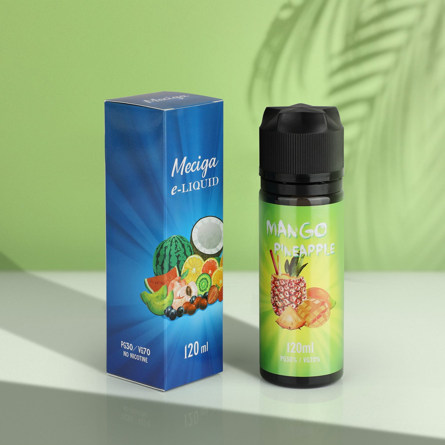 MECIGA Mango Pineapple E Liquid No Nicotine 70/30 - 120ml