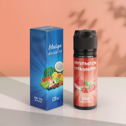 MECIGA Watermelon Strawberry E Liquid No Nicotine 70/30 - 120ml