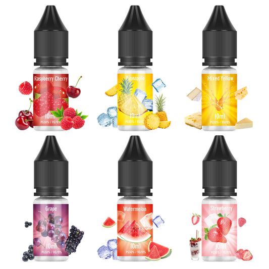 MECIGA E Liquid Collection 6 x 10ml No Nicotine 70/30